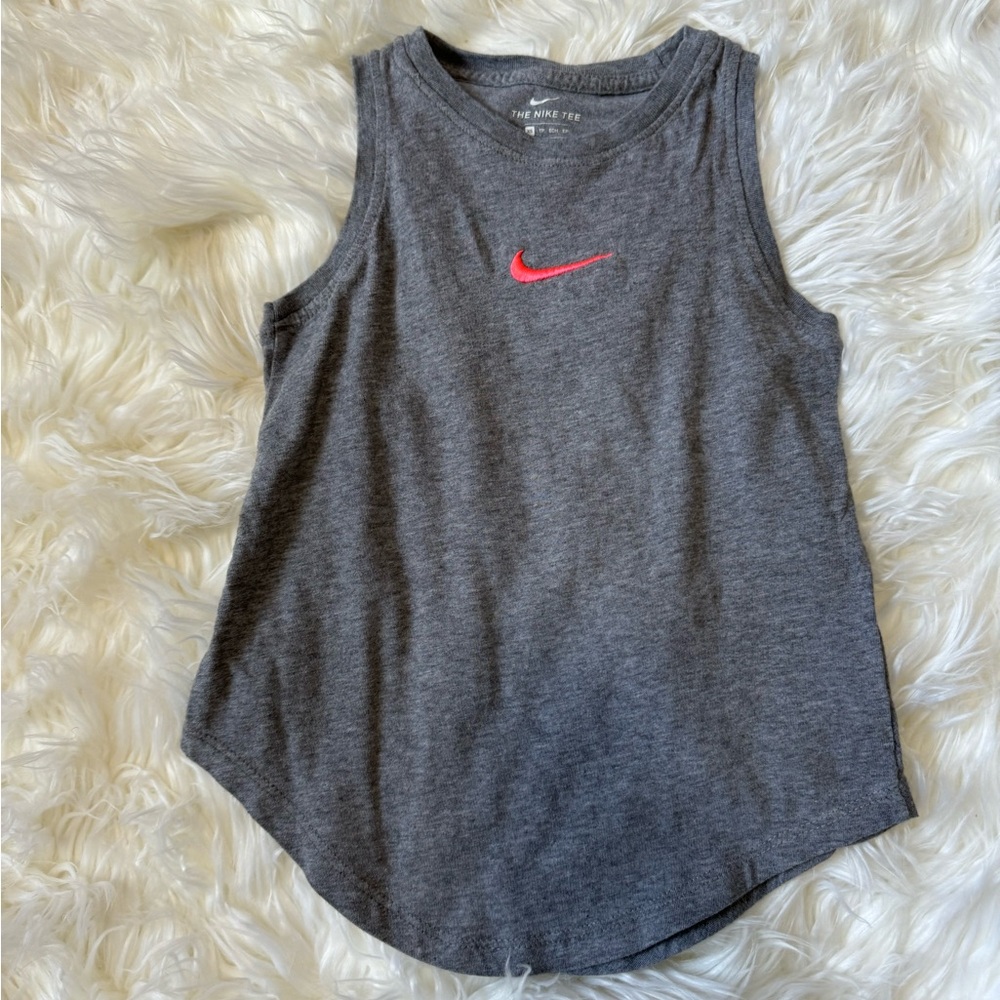 Nike Gray Tank Top with Red Logo